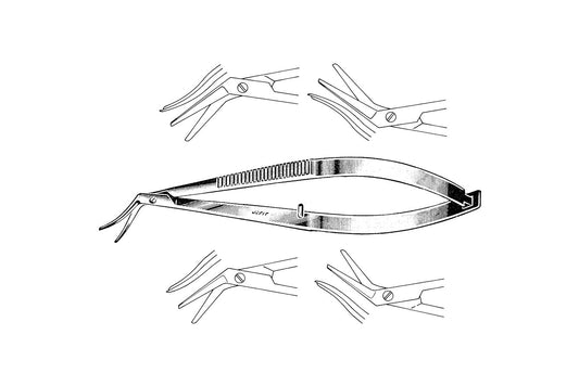 Castroviejo corneal scissors 11cm with 15mm right-cutting blade