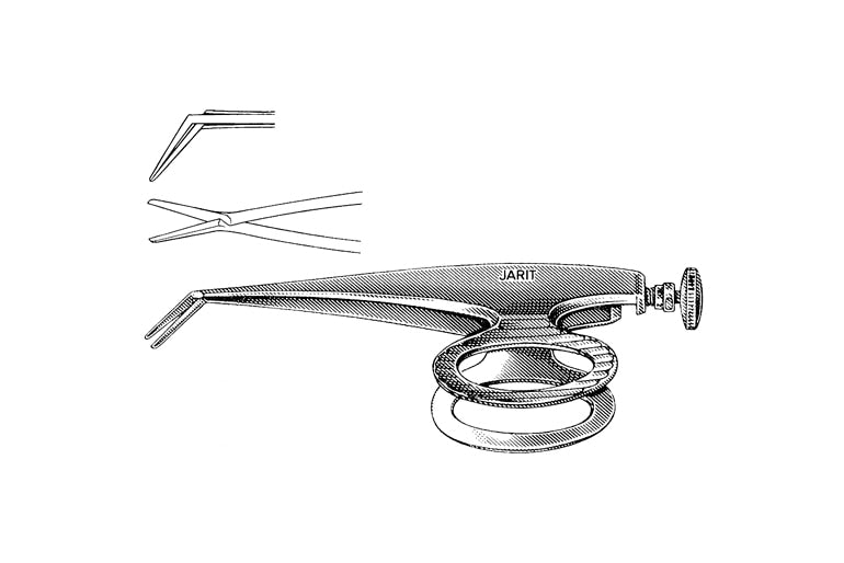 Barraquer ophthalmic scissors with 7mm blunt-tip blades