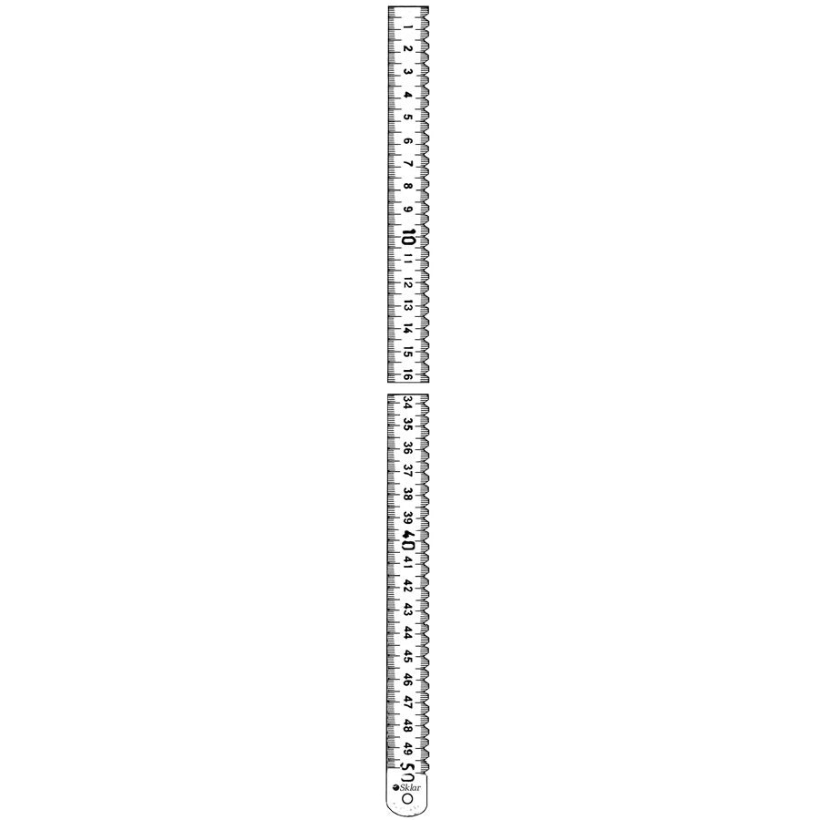 Stainless steel surgical ruler 500mm 20 inch with mm and inch markings