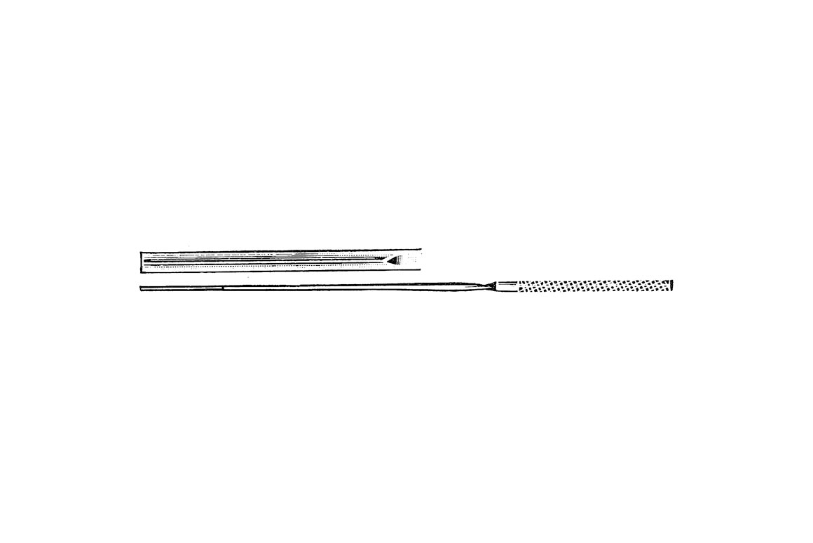 Farrel triangular cotton applicator, stainless steel