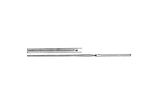 Farrel triangular cotton applicator, 16.5 cm, stainless steel
