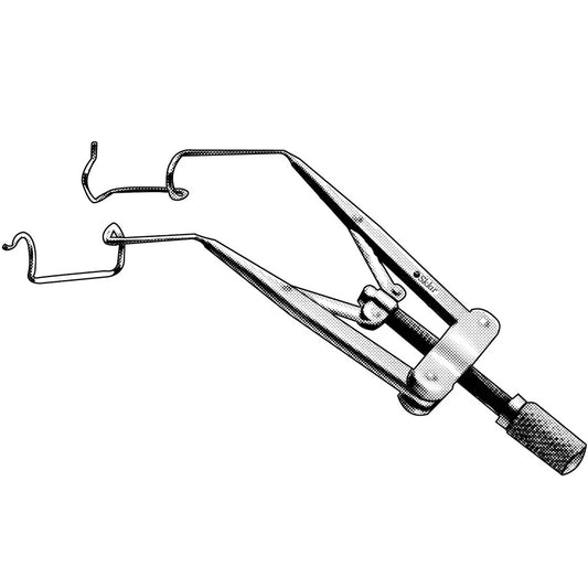 Liebermann style wire eye speculum, 15mm K-wire blades, small
