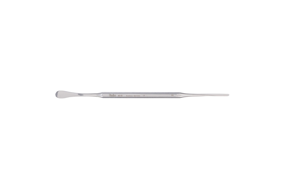 Spatula and packer with satin finish
