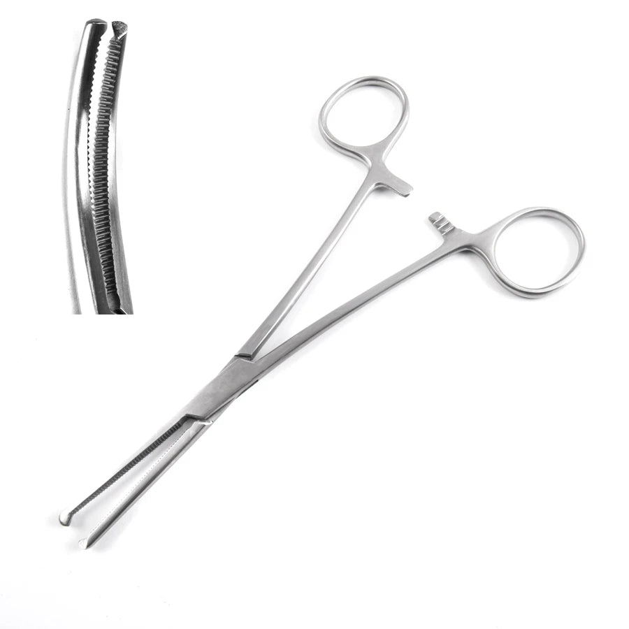 Rochester-Ochsner Kocher curved forceps with 1x2 teeth