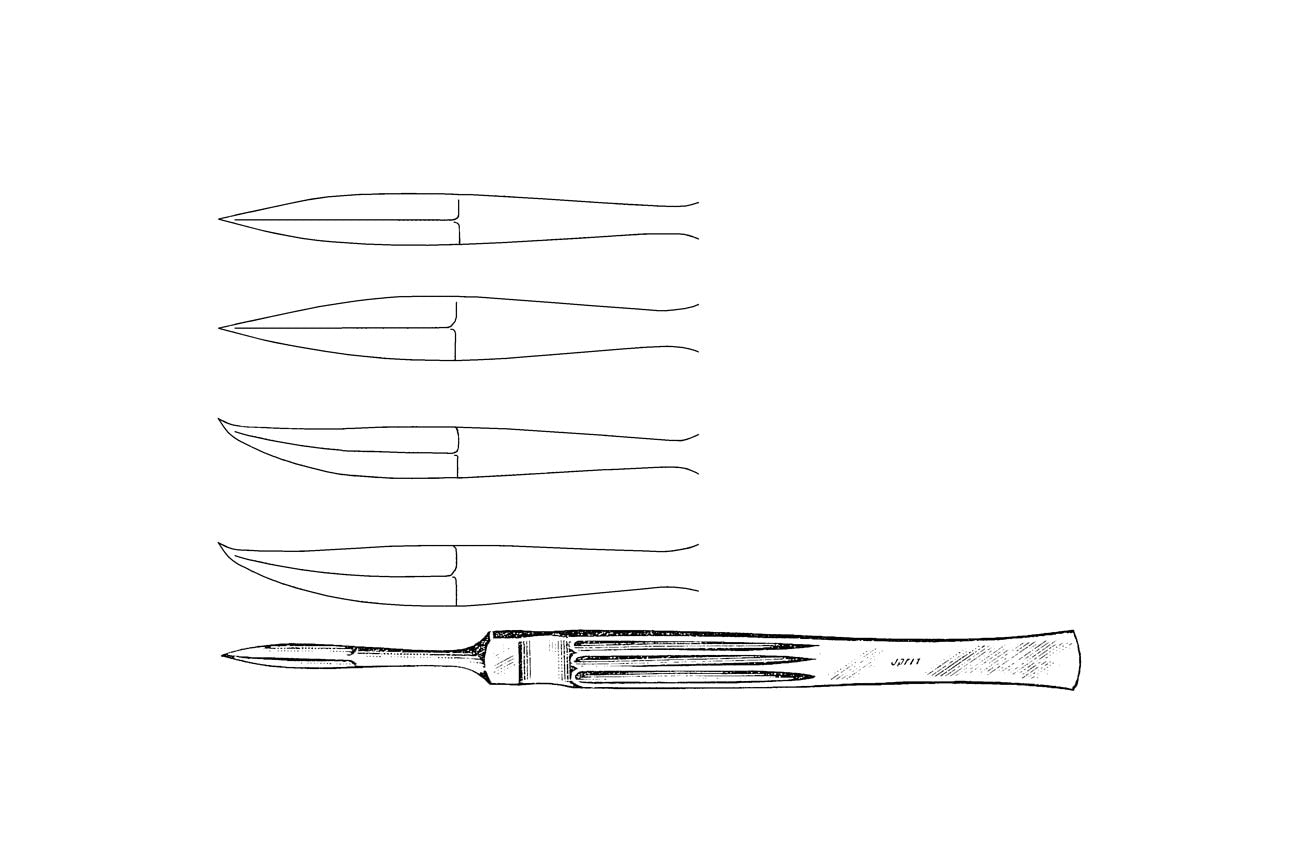 Joseph buttoned nasal knife 16 cm