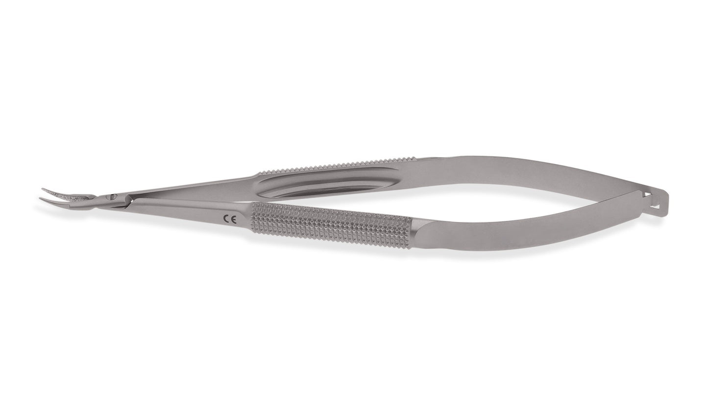 4 1/4" Micro Needle Holder, Delicate Curved Lock
