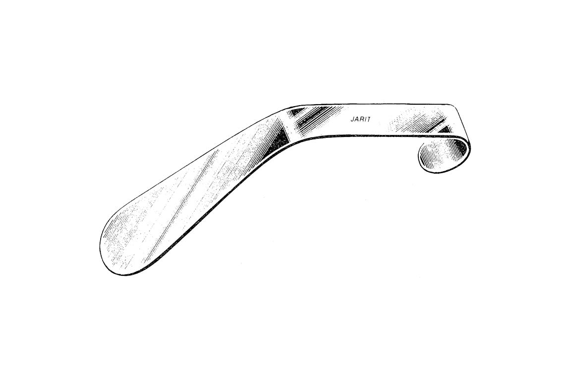 Hartmann tongue depressor 15cm with ridged blade and looped handle