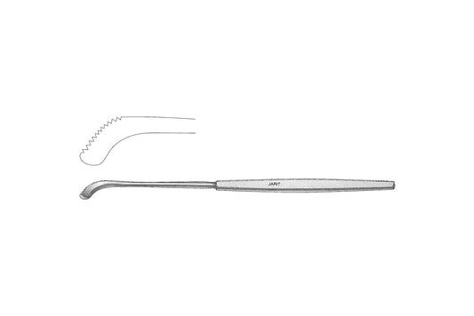 Douglas tonsil knife 21cm with curved blade