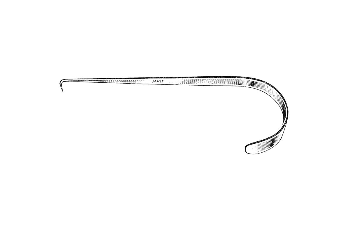 Jackson tracheal hook, 15 cm