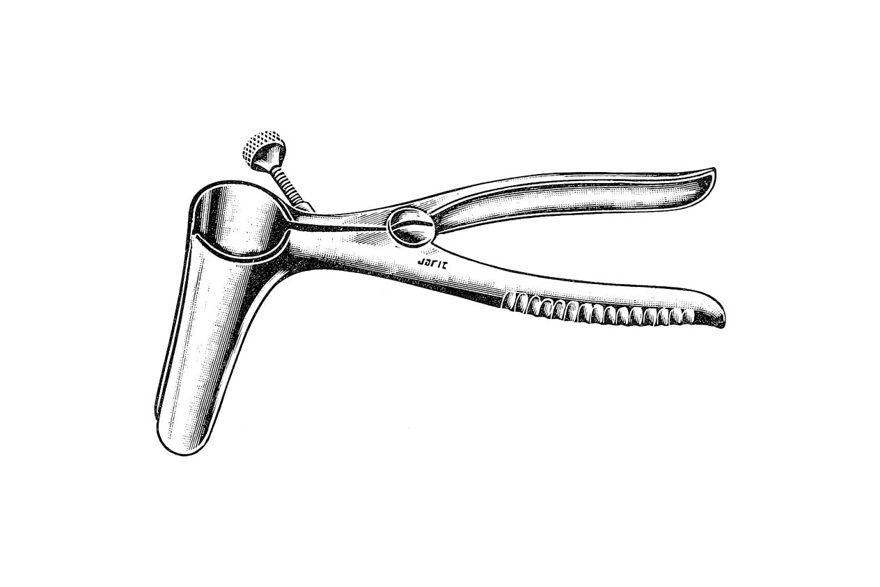 Pratt bivalve rectal speculum, 19cm overall length