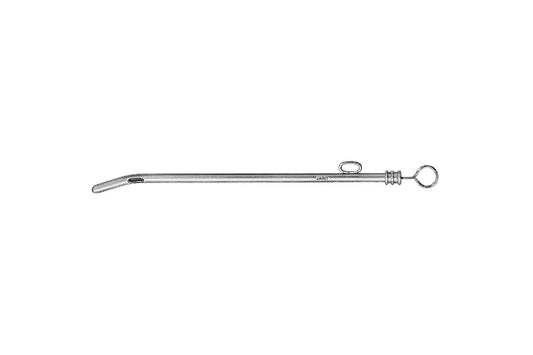 Female metal urethral catheter in multiple Charrière sizes