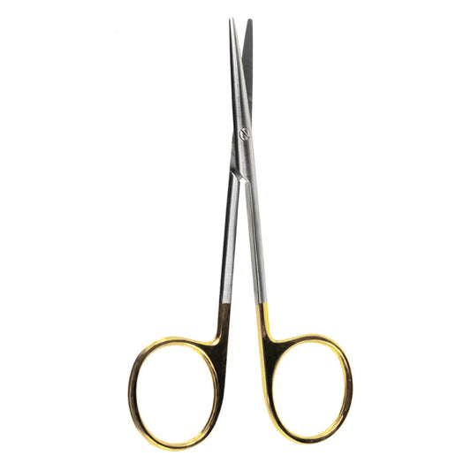 4 1/2" Strabismus Scissors, GG, Straight, One Blade Serrated