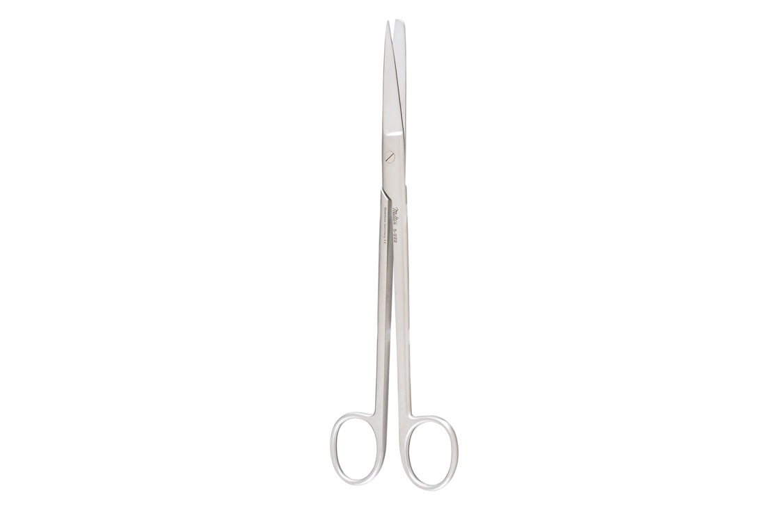 Sims gynecological scissors with pointed/blunt straight blades
