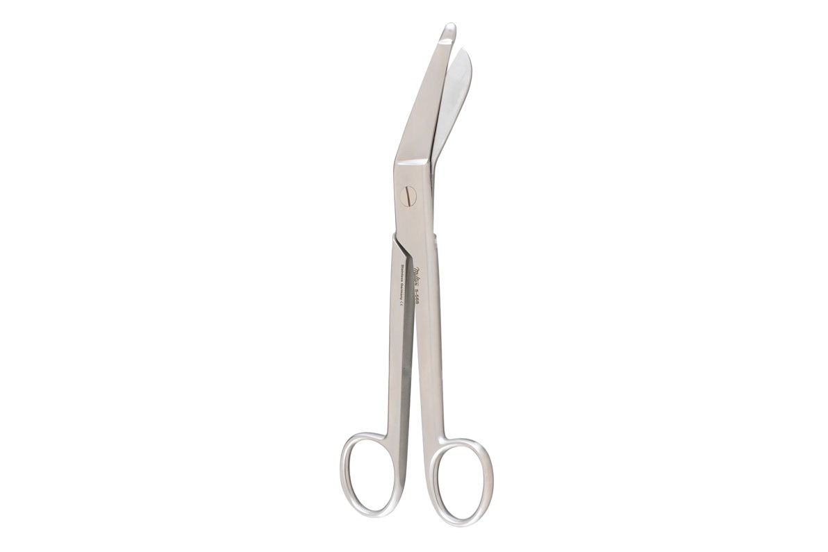 Esmarch plaster bandage scissors 20cm with angled blunt probe tip