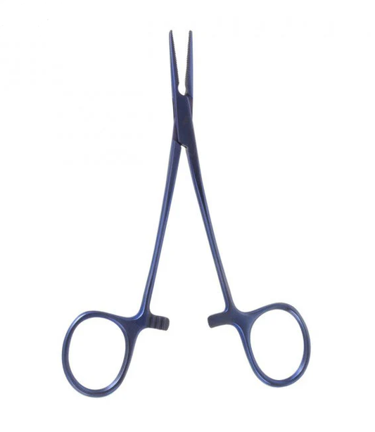 5" Halsted Mosquito Forceps, 1" Curved Titanium Shaft