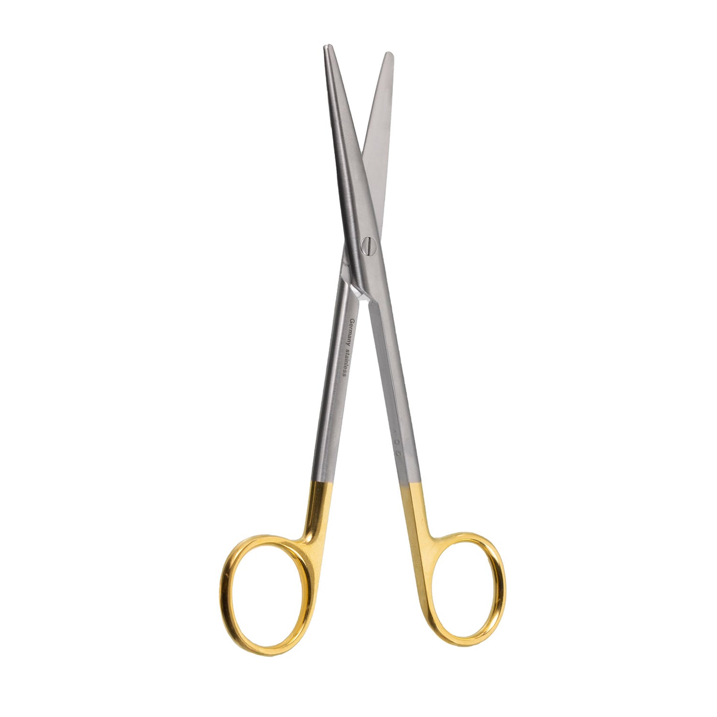 3/4" Mayo "GG" Scissors, serrated round blade straight.