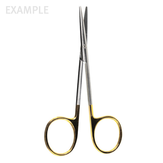 4 1/2" Strabismus Scissors GG straight one-blade serr