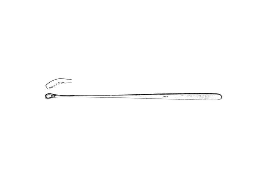 Bumm uterine curette blunt flexible 35cm Fig 15 16