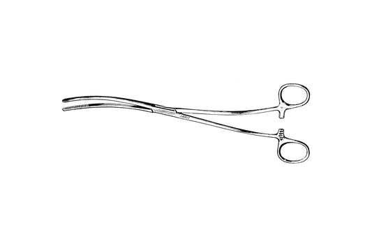 Doyen uterine polypus forceps 20cm with oval fenestrated jaws