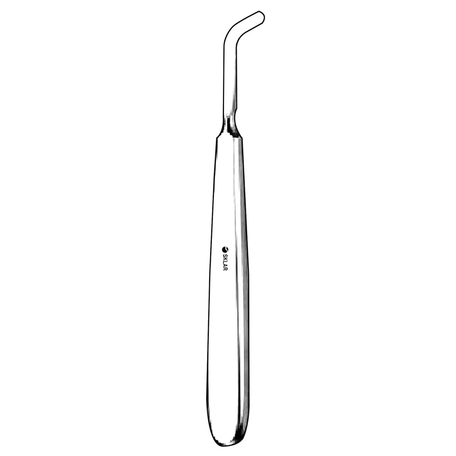 Curved left cleft palate raspatory, Fig. 1, 14 cm