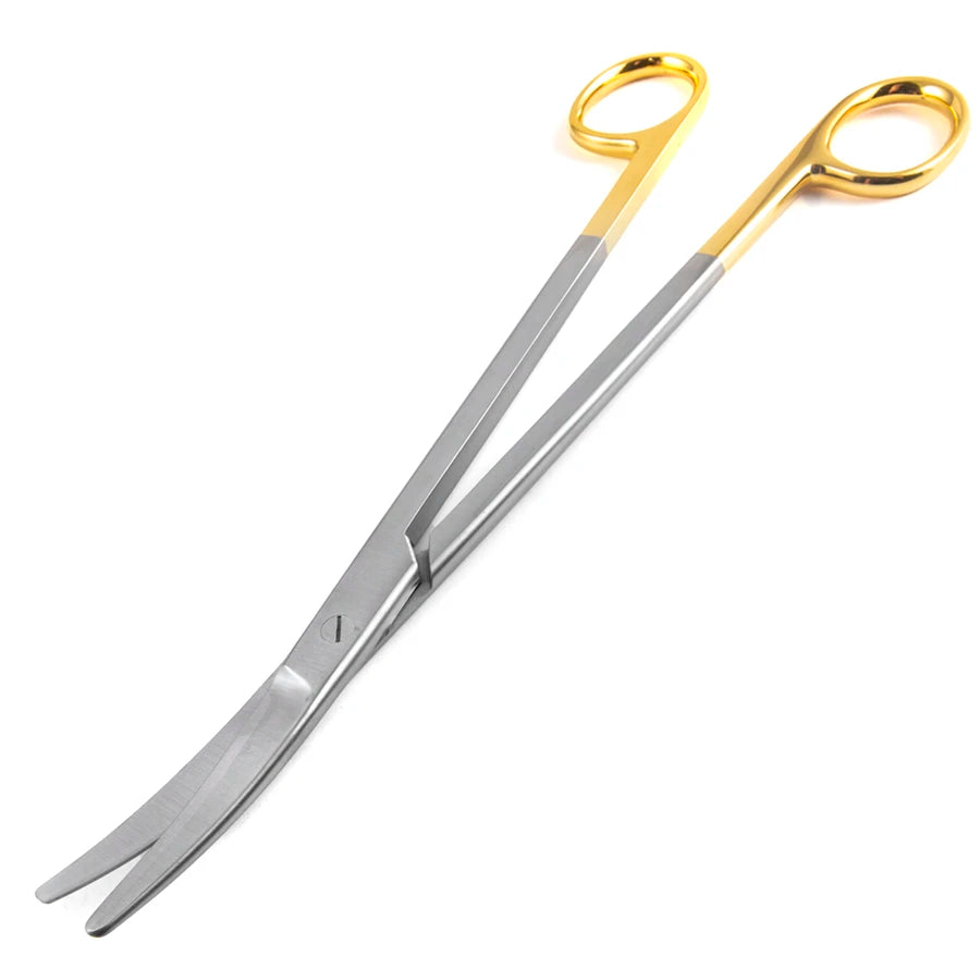Parametrium scissors with tungsten carbide curved blades
