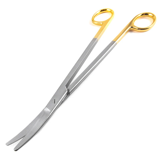 Parametrium scissors with tungsten carbide curved blades