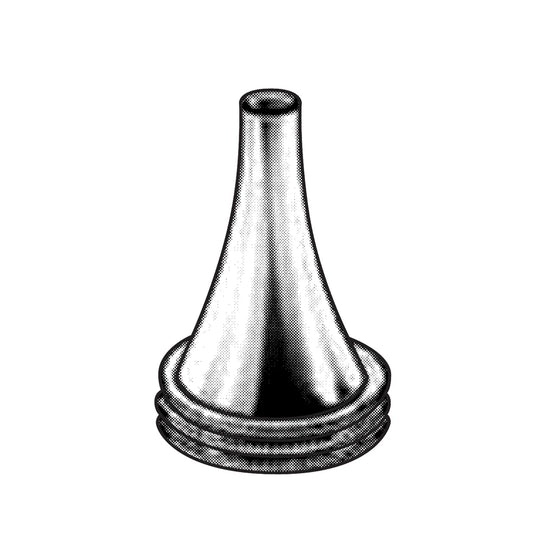 Politzer ear specula, 2mm to 4mm diameters