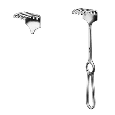 Israel blunt retractor, 25cm, 40x40mm blade