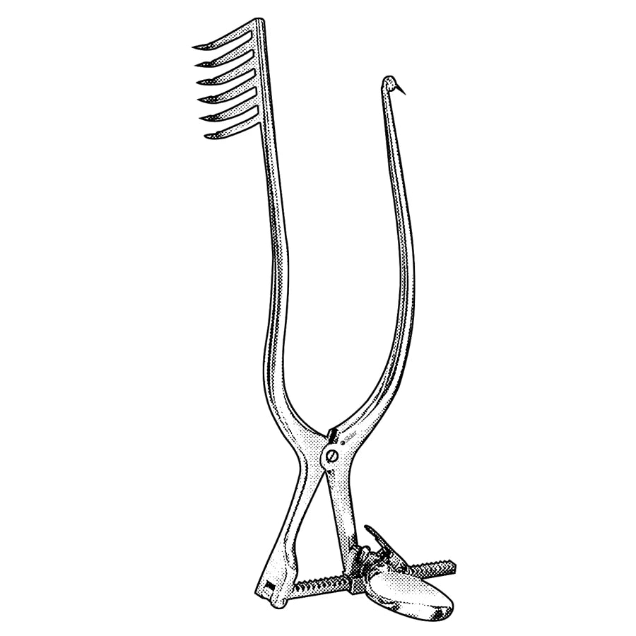 Knighton retractor 18cm with left-hand-side blades