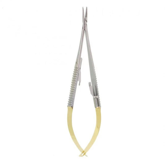 5 1/2" Castroviejo "GG" Needle Holder, curved serrated, with lock