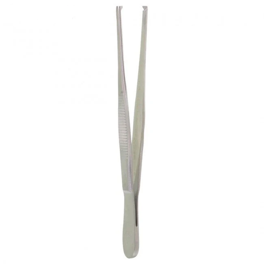 5 tissue forceps, 1 standard patt, and 2 teeth