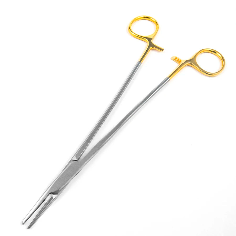 Crile-Murray TC needle holder 15 cm with gold handles