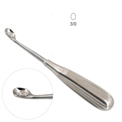 6 1/4" Brun (Spratt) Curette 3-0