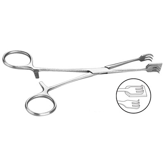 6 1/4" D Assumpcao Face Lift/Facial Marking Forceps with Ratchet