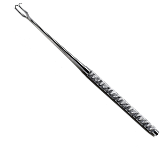 6 1/4" Ebonized Joseph Skin Hook, Double porng 5mm