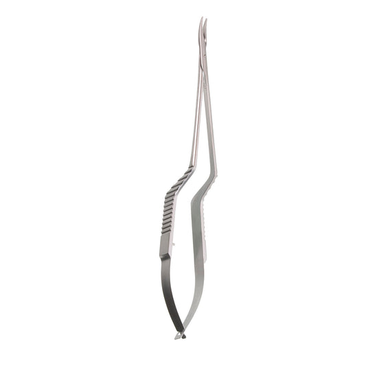 Jacobson Bayonet Needle Holder – Flat Handle, Curved Jaw