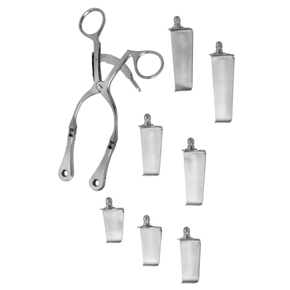 Cloward Style Cervical Retractor, set, 7 pr blades,