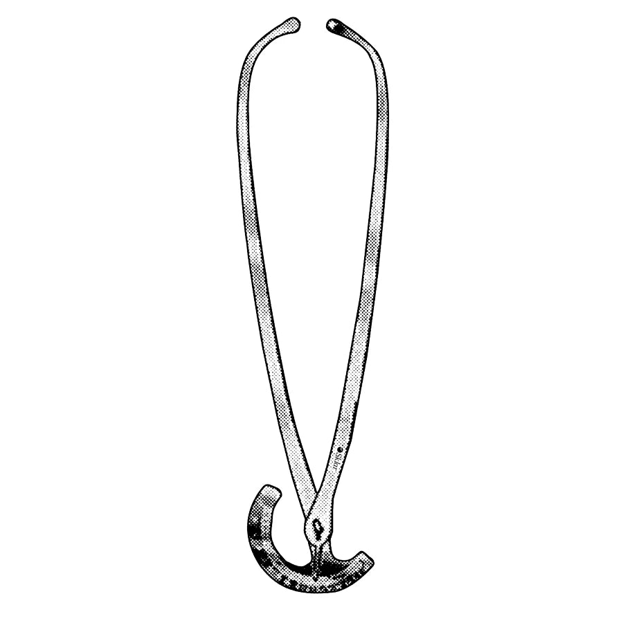 Collin pelvimeter 35cm with curved arms