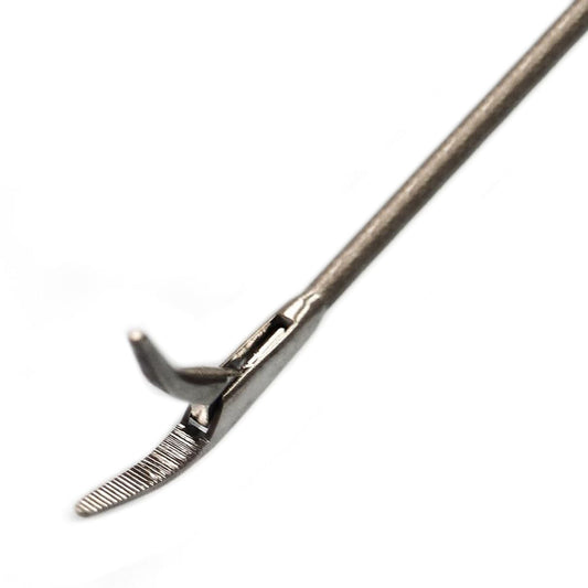 Storz Micro Alligator Forceps With Serrated Jaws Curved Up