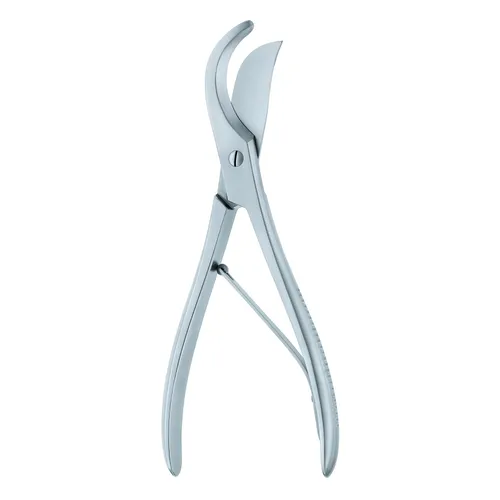 A pair of 8-inch plain rib shears with curved blades and straight handles.