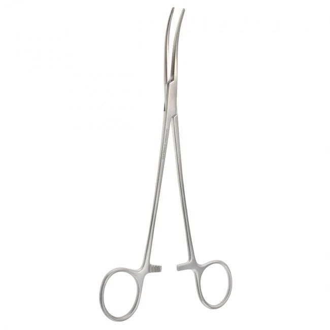8" Curved Bengolia Artery Forceps with 1x2 Teeth