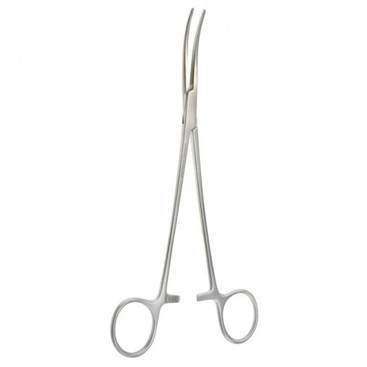 8" Curved Bengolia Artery Forceps with 1x2 Teeth