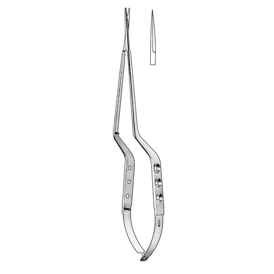 Yasargil micro scissor 185mm with straight blades