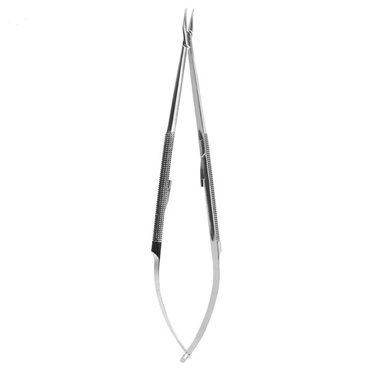 9 1/8" FineTouch Micro Needle Holder  curved long knurl