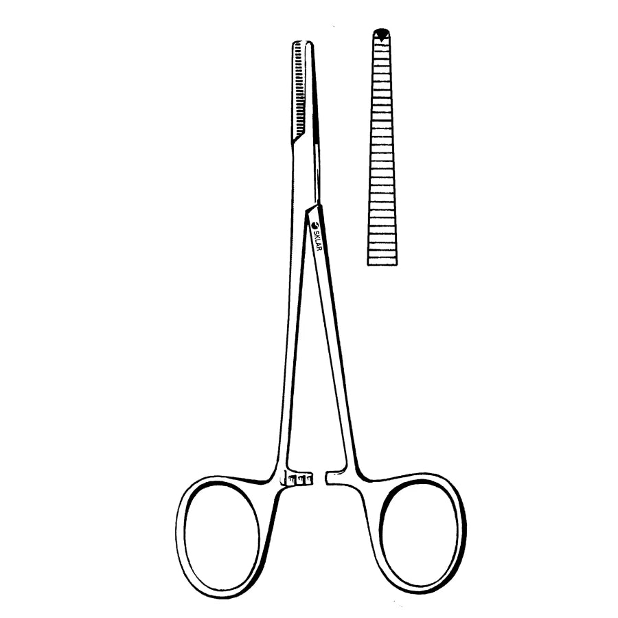 Halsted-Mosquito hemostatic forceps, 1x2 teeth, straight