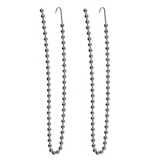 Ball chain 32cm long with hook, 2 pack