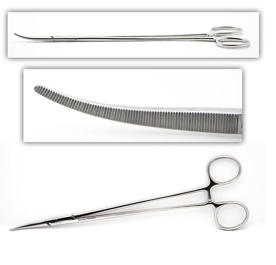 9 1/2" Bengolea Forceps curved jaws
