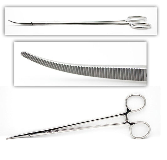 9 1/2" Bengolea Forceps curved jaws