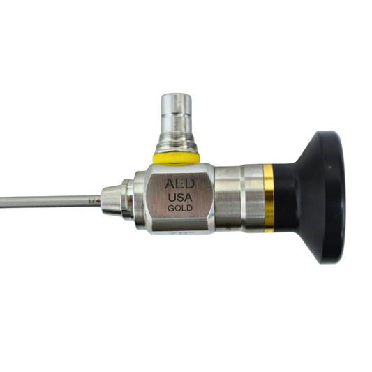 AED Gold Micro Laparoscope, 3mm x 30cm, 70 Degree, Reverse Light Post