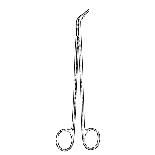 Mills vascular scissors 22cm with 60 degree angled tip